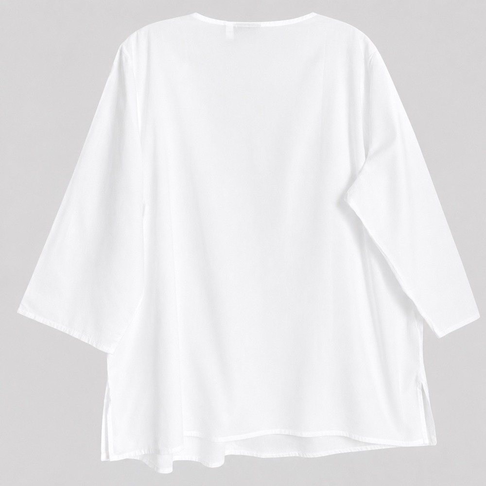 Chicos Tunic Top XL White Embroidered Sequined Beach Summer Coastal Resort - Picture 3 of 7